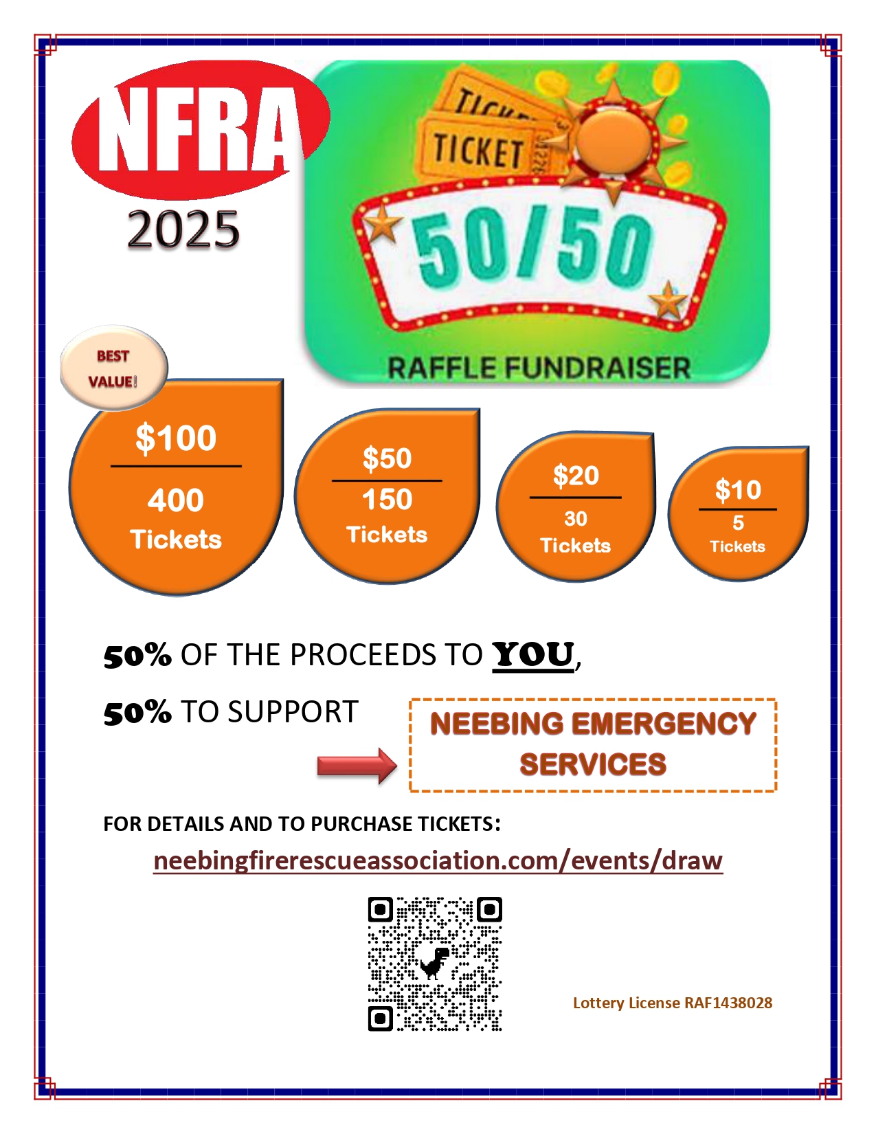 2025 50/50 Cash Raffle